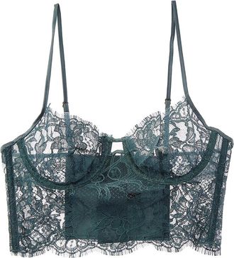 Kiki De Montparnasse Kiki De Montparnasse Camille Silk-Trim Longline Bra