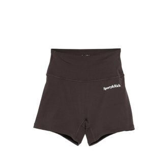 Sporty & Rich Logo-print Stretch-design Shorts