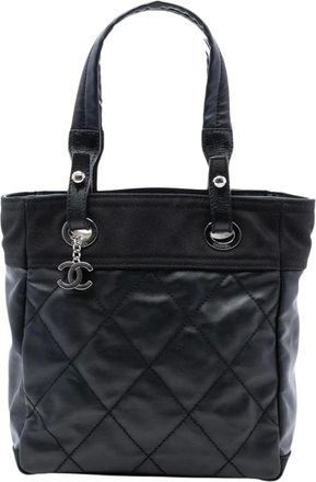 Chanel Pre-owned Handbags, female, Black, Size: ONE SIZE Pre-owned Quilted Tote Bag