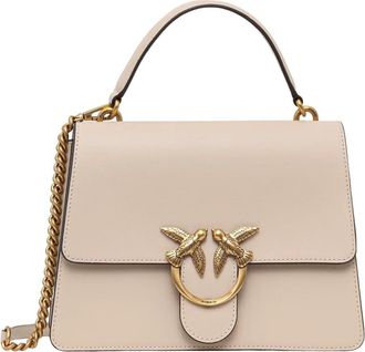 Pinko Pinko, Tassen, Dames, Beige, ONE Size, Leer, Crossbody Tas
