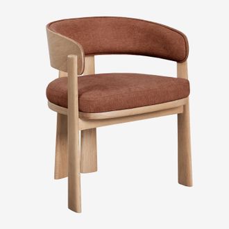 Sklum Pack De 2 Sillas De Comedor Con Reposabrazos Tapizadas Y En Madera De Roble Olea Signature Sklum