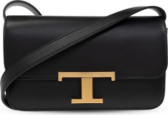 Tod's Tassen, Dames, Zwart, ONE Size, Leer, Schoudertas