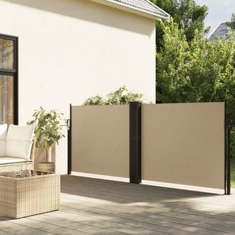 Berkfield Home Retractable Side Awning Beige 140x1000 cm