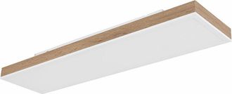 Globo Lighting Globo Lighting - Lampada da soffitto effetto legno lampada da soggiorno moderna plafoniera led dimmerabile telecomando cct luce notturna, alluminio