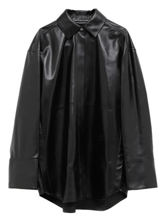 Loewe Leren blouse - Zwart