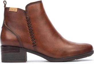 Pikolinos Enkellaars met leren details - Dames - Laarzen met Hak - Bruin - 36 EU - Schoenen