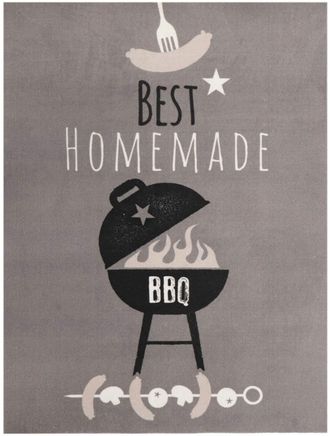 Primaflor-ideen In Textil Fussmatte »BBQ Grillunterlage HOMEMADE« rechteckig 5 mm Höhe Grillmatte ideal als Bodenschutz, mit Spruch, rutschhemmend, waschbar