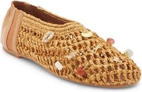 Steve Madden Meela Flat in Tan Raffia/charm at Nordstrom Rack, Size 5.5