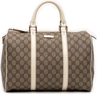 Gucci Pre-owned Womens Medium Gg Supreme Joy Boston Bag - Sage Green Textile - One Size