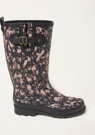 Fat Face FatFace Black Rubber Printed Welly