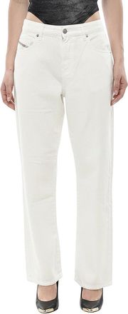 Diesel White Regular Mid Rise Jeans