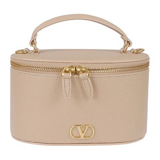 Valentino Garavani Handbags, female, Beige, Size: ONE SIZE Vlogo Signature Mini Vanity Bag