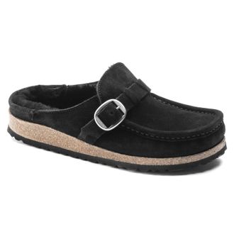 Birkenstock Womens Buckley Shearling Clog In Black
