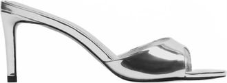 Black Suede Studio Womens Freddie Sandal In Silver