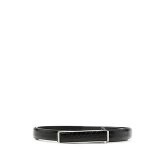 Tom Ford Crocodile-effect Plaque-buckle Belt