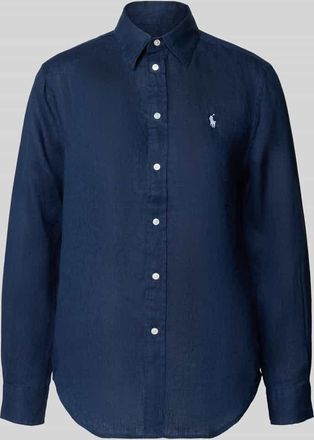 Polo Ralph Lauren Hemdbluse aus reinem Leinen in Marine, Größe XL