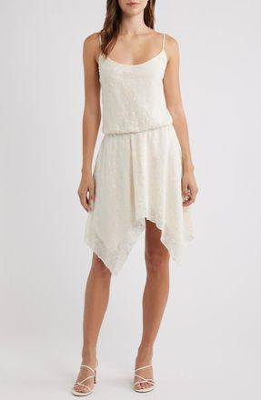 Reformation Jessamy Handkerchief Hem Minidress in Cream at Nordstrom, Size X-Small