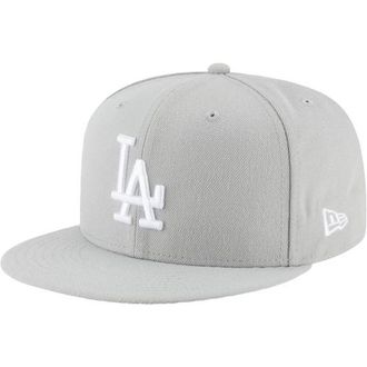 New Era Mens Dodgers 59Fifty Basic Cap - Grey/White Size 7