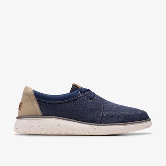 Clarks RelaxLite Veterschoenen Navy Combi