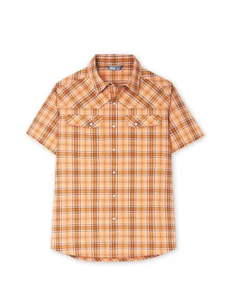 Stio | Mens Eddy Shirt Short Sleeve, Size Extra Extra Extra Large in Bonfire Plaid
