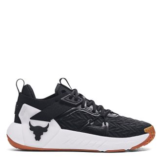 Under Armour Mens Project Rock 6 Textured Low Top Sneakers in Black - Size UK 6.5