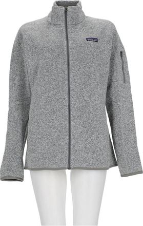 Patagonia Heathered Grey Knit Sports Jacket With Zippered Pocket