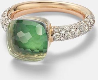 POMELLATO Nudo Classic 18kt white and rose gold ring with gemstones