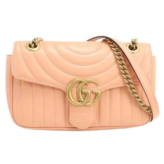 Gucci Pre-owned Schoudertas - Dames - Pre-owned - Roze - Maat: ONE Size Leer