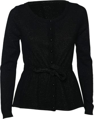 Moschino lurex button-front cardigan - Black