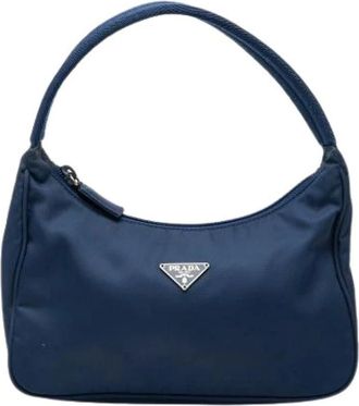 Prada Pre-owned Shoulder Bags, female, Blue, Size: ONE SIZE Pre-owned Vintage Shoulder Bag