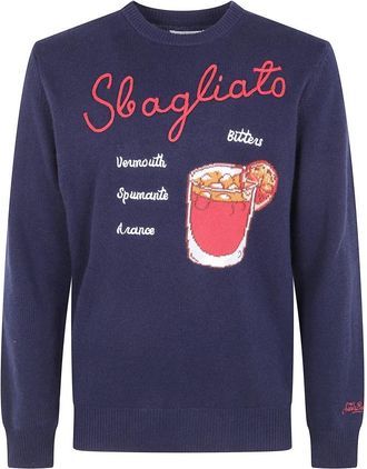 MC2 Saint Barth Round-neck Truien - Heren - Ronde hals truien - Blauw - 2XL - Truien & Vesten