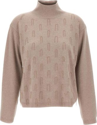 Fabiana Filippi Platinum coltrui - Dames - Coltruien - Beige - L - Wol - Truien & Vesten