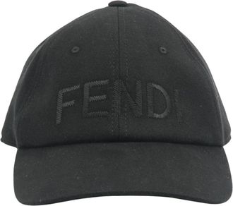 Fendi Baseballpet - Heren - Petten - Zwart - ONE Size - Katoen - Accessoires