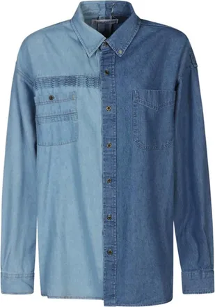 E.L.V. Denim E.l.v. Denim, Overhemden, Dames, Blauw, ONE Size, Denim, E.l.v. Shirts Denim