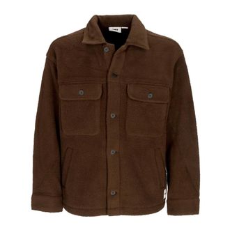 Obey Gewatteerd Shirt Jack Java Bruin - Heren - Zomerjassen - Bruin - XL - Polyester - Jassen
