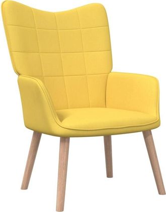 vidaXL Sillón de relax de tela amarillo mostaza vidaXL