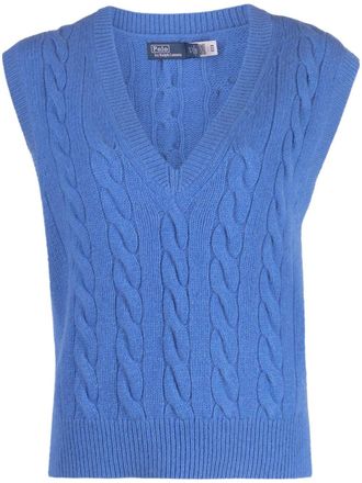 Polo Ralph Lauren Gilet in maglia intrecciata - Blu