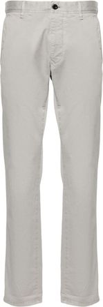 Incotex tapered-leg cotton chino trousers - men - Spandex/Elastane/Cotton/Cotton - 31 - Grey