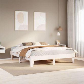 vidaXL Vidaxl - Estructura De Cama Sin Colch&oacute;n Madera Maciza Blanca 200x200 Cm