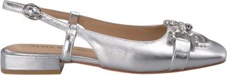 Alma En Pena Platte schoen met strass - Dames - Ballerinas - Grijs - 39 EU - Leer - Schoenen