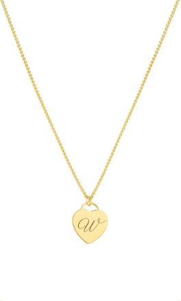 Set & Stones Alice Initial Heart Pendant Necklace in Gold/p at Nordstrom