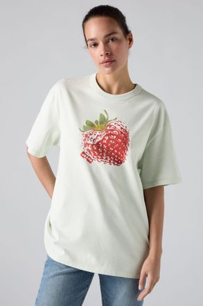 Levi's Graphic Tabor Tee - Mujer - XL - Blue / Heart Strawberry Pale Blue