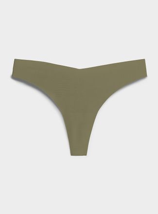 Miiyu Womens Dense laser-cut thong Recycled nylon