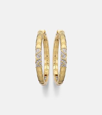 Marina B Ondine 18kt yellow gold hoop earrings with diamonds
