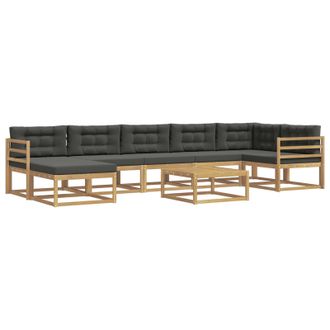 vidaXL Conjunto De Sof&aacute;s De Exterior 8 Pcs Blanco Y Antracita Vidaxl