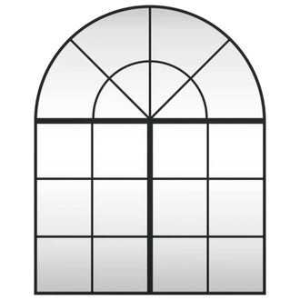 Berkfield Home Wall Mirror Black 80x100 cm Arch Iron
