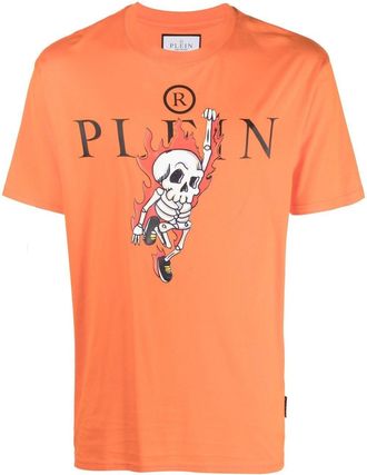Philipp Plein Skully Gang short-sleeve T-shirt - men - Cotton - S - Orange