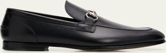 Gucci Mens Jordaan Moccasin Leather Bit Loafers