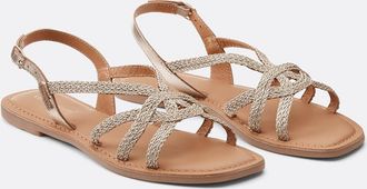 Les Tropeziennes Platte leren sandalen Chomy