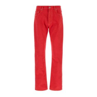 Versace Straight Jeans, male, Red, Size: W30 Straight Jeans